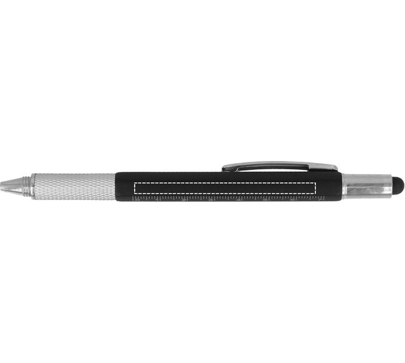 Spirit level pen with ruler